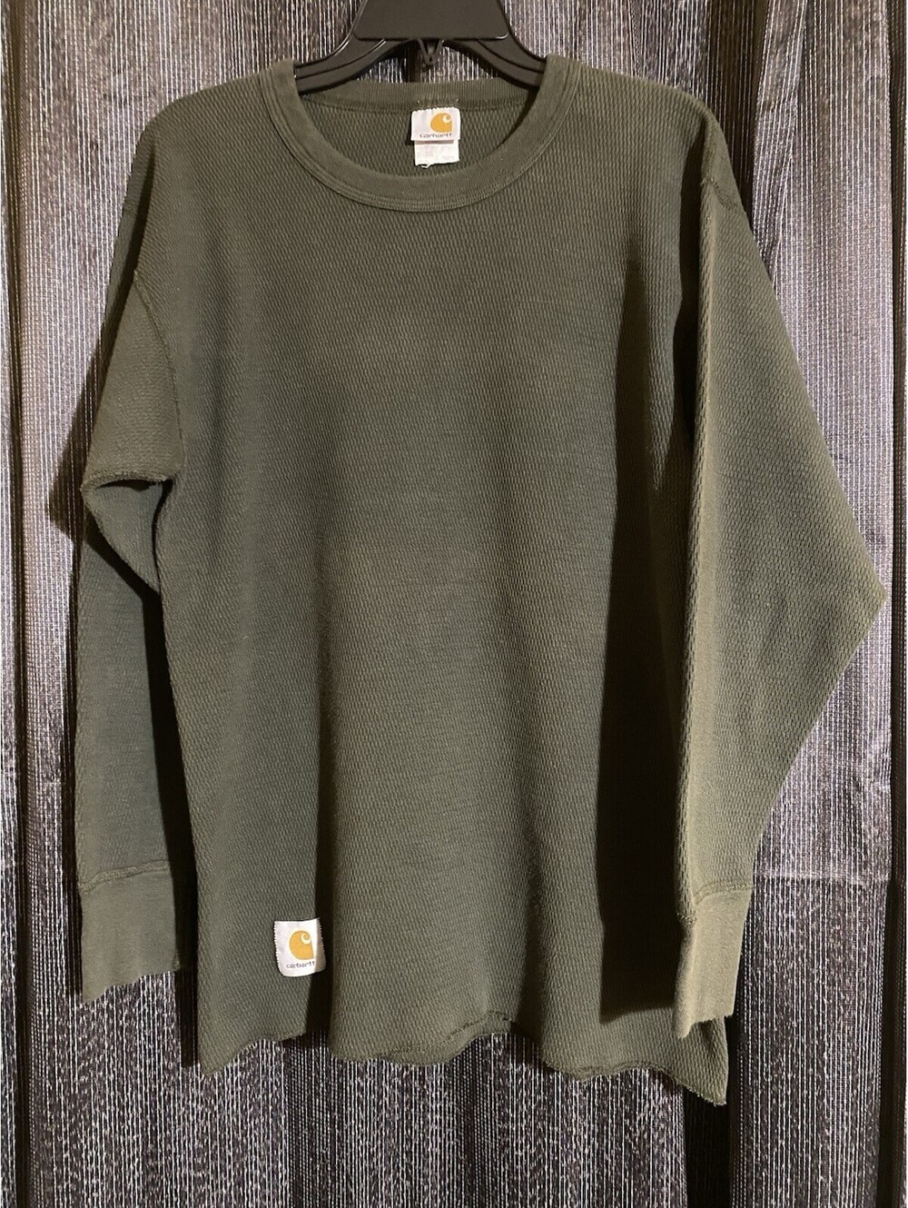Carhartt Men's Size 2XL VTG Green Heavy Thermal Long Sleeve Shirt